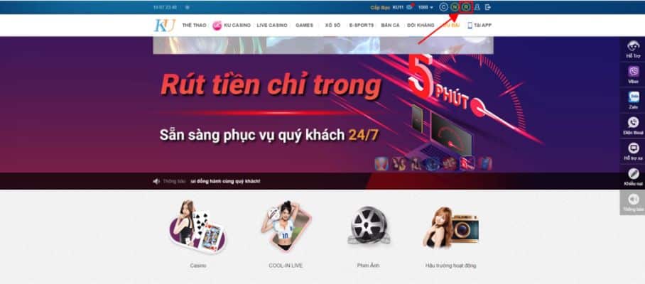 rút tiền tại nhà cái ku11